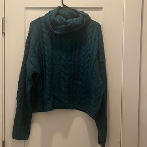 New Olive & Oak Cropped Turtle Neck‎ Ribbed Sweater